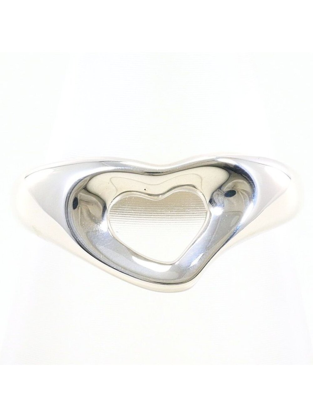 Tiffany & Co Open Heart Silver Ring Gross Weight